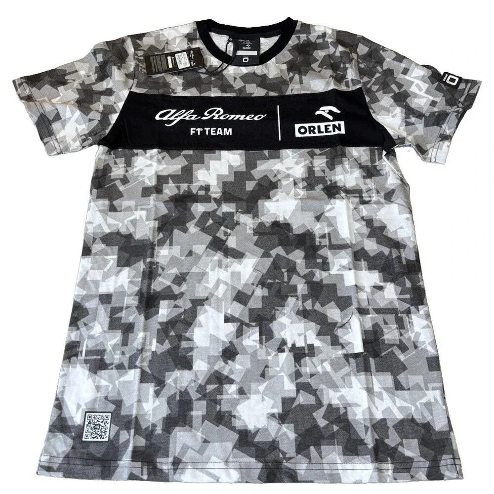 NWT Alfa Romeo Racing F1 Team Orlen Camo Pixilated Men’s Shirt Size M